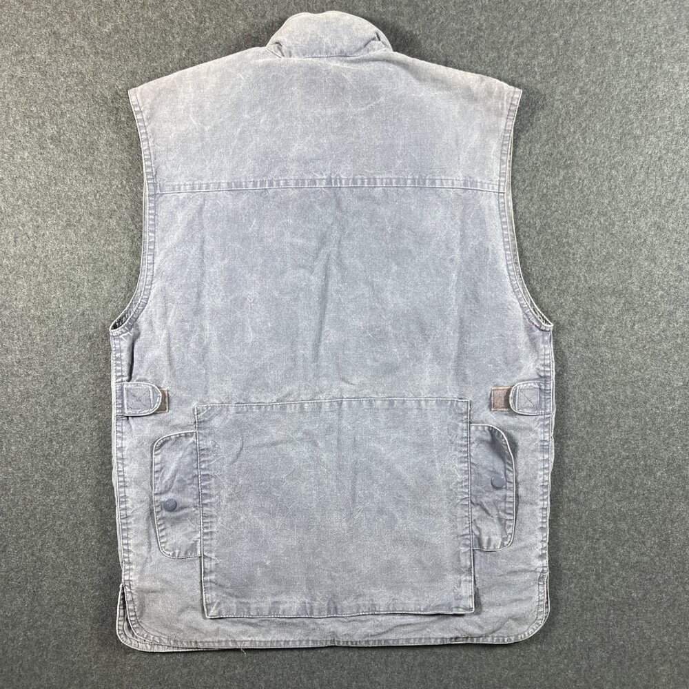 Vtg 80's Banana Republic Safari Vest Jacket Mens XS Photography Pack Away Hood - Picture 11 of 16
